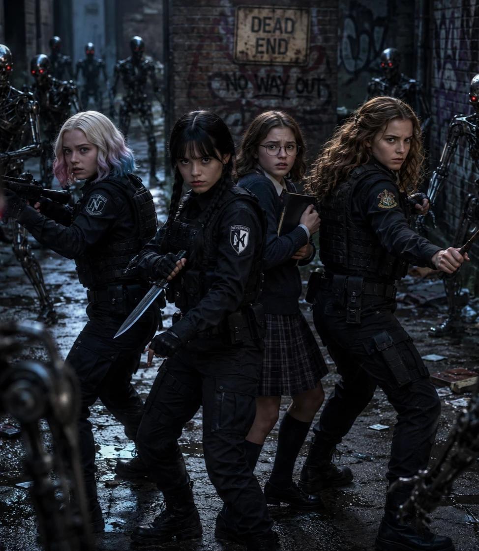 Enid,Wandinha,Hermione e Sarah thumbnail