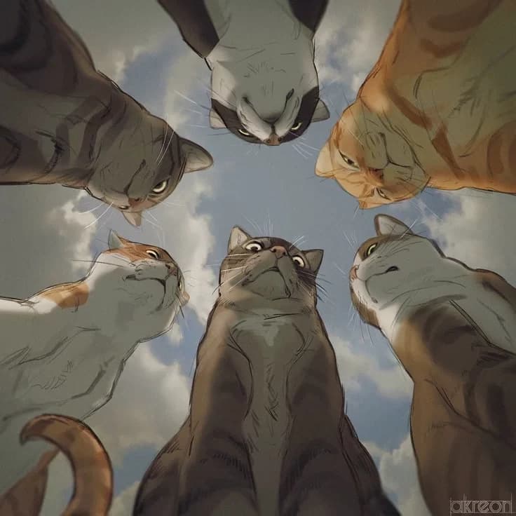 Group of stray cats thumbnail
