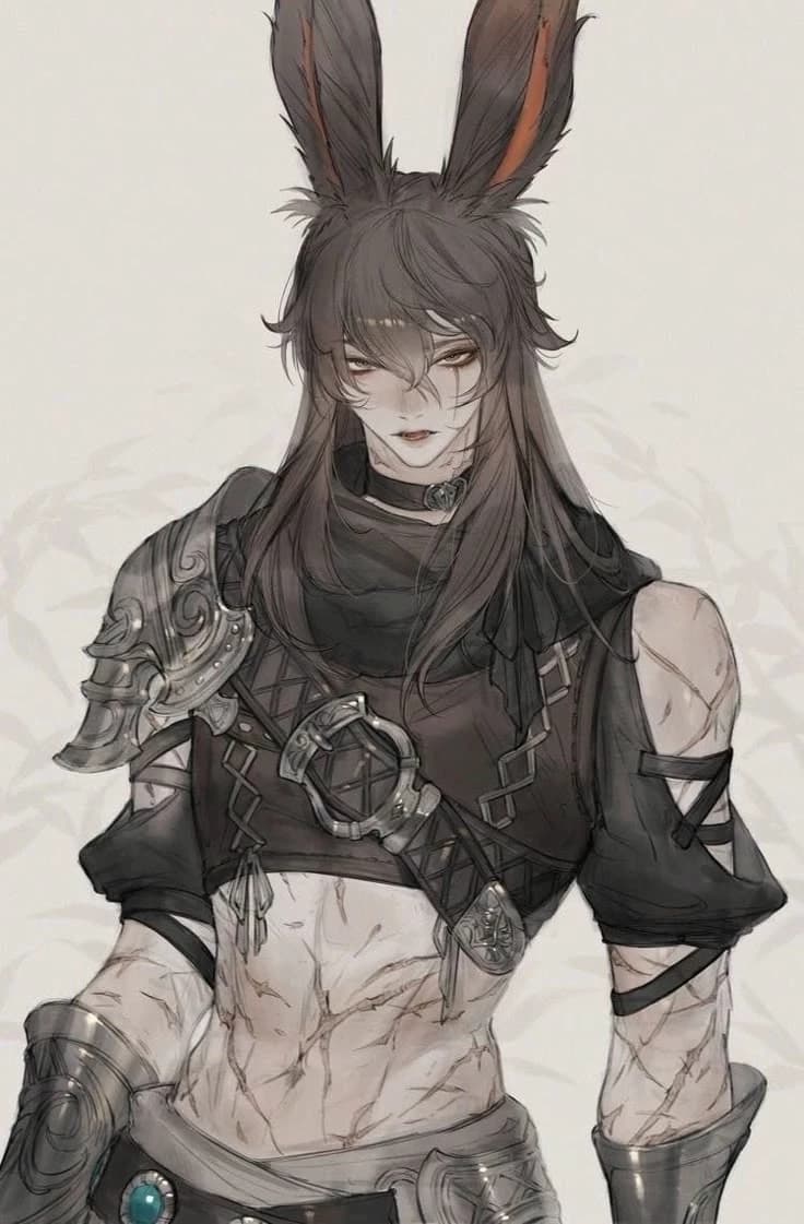 Milo (Kemonomimi, Rabbit Boy, Fantasy, Hunter, Dark Fantasy, Hybrid) thumbnail