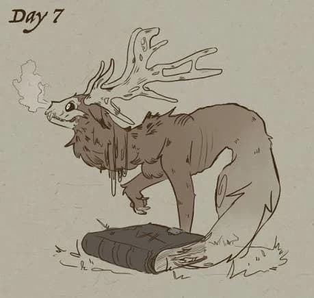 Fox-wendigo and a wolf-wendigo thumbnail
