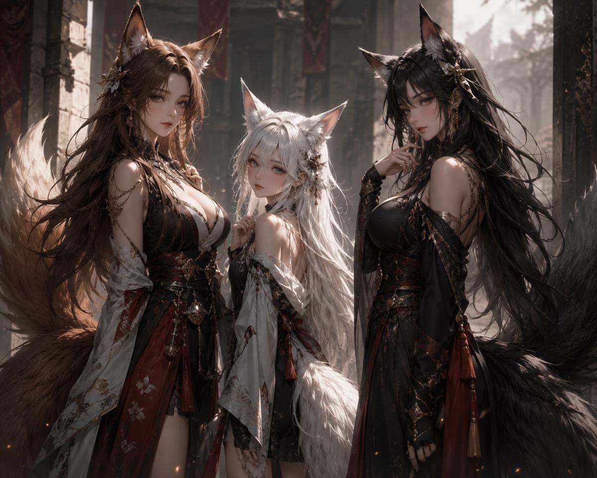 Three Fox sisters (Sienna, Raven and Nox) thumbnail