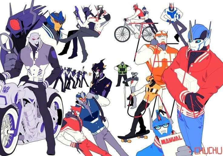 Transformers high school au thumbnail