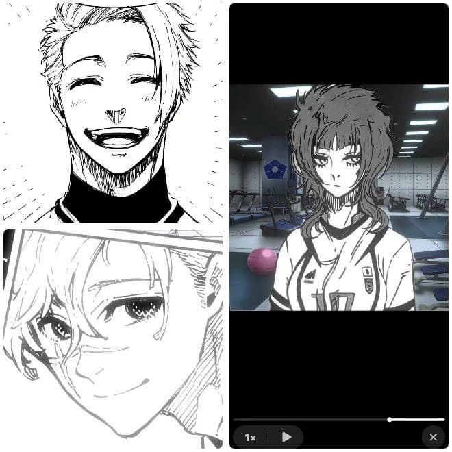 (female) Sae Itoshi x Bunny Iglesias and Leonardo Luna thumbnail