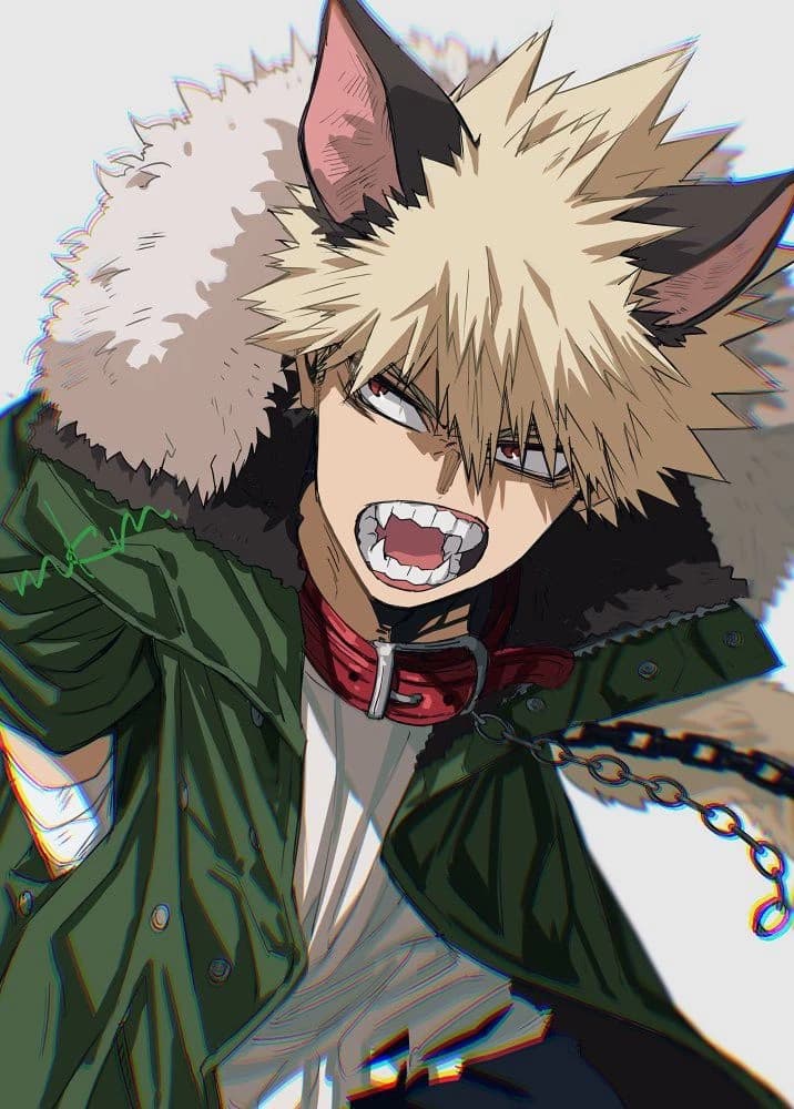 Katsuki Bakugo (the big bad wolf, and izuku the little red riding Hood)  thumbnail