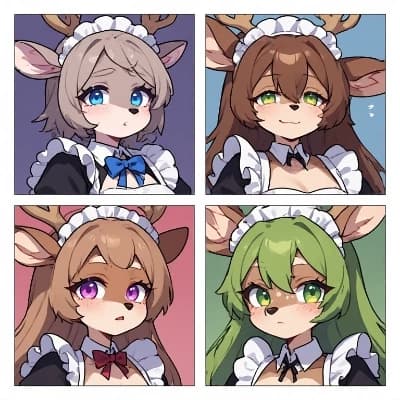 The Devoted Deer-kin Maids: Lyla, Gyra, Syra, and Yiru thumbnail