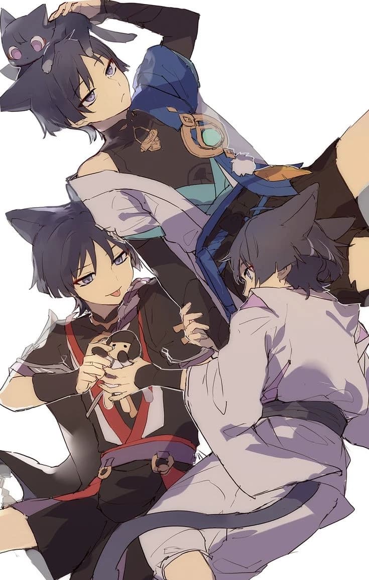 Your Cat Boys (Kunikuzushi, Scaramouche, and Wanderer) thumbnail