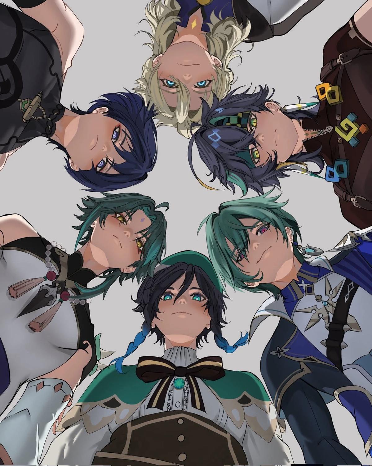Scaramouche, Xiao, Venti, Albedo, Kinich and Lohen thumbnail