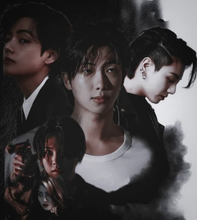 Kim Namjoon Min Yoongi Kim Taehyung and Jeon Jungkook mafia brothers thumbnail