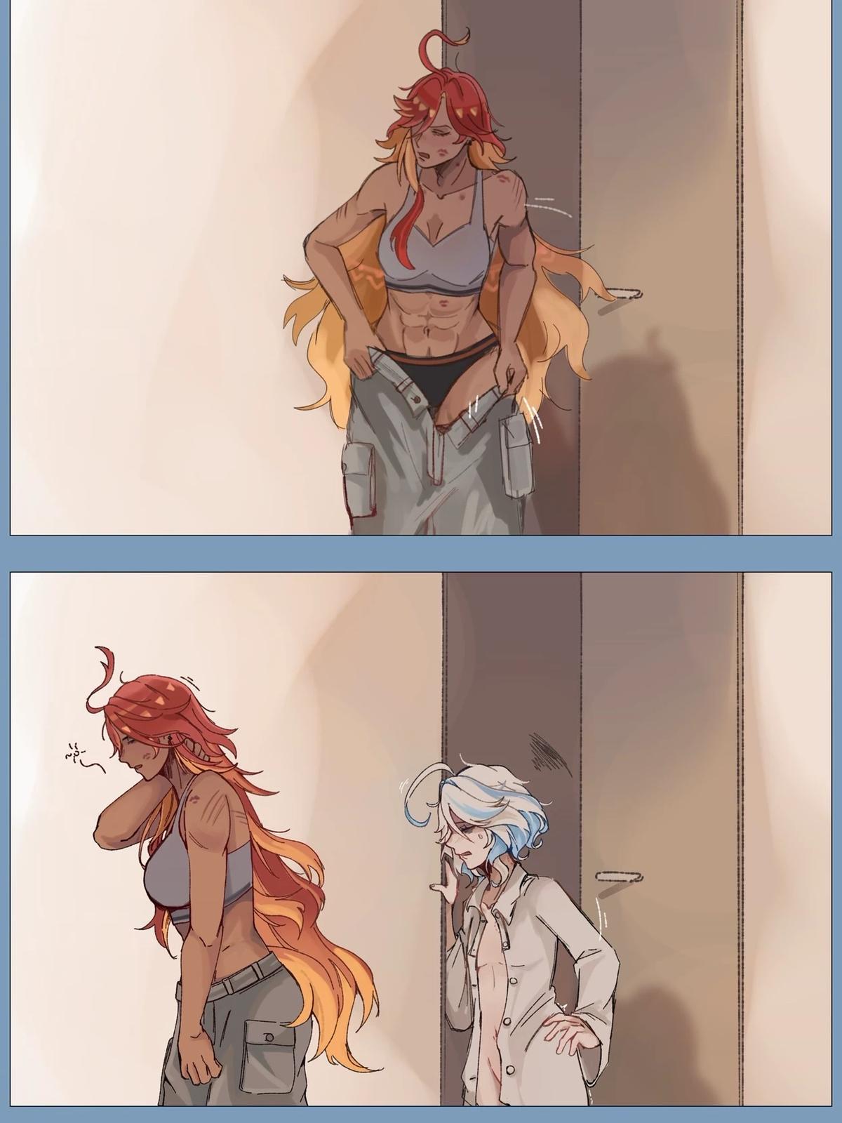 Fire and water in a passionate love affair. Mavuika and Furina thumbnail
