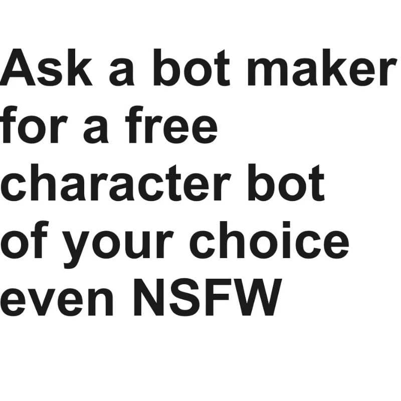 Ask a bot creatore to make a charcter for u. (free) thumbnail