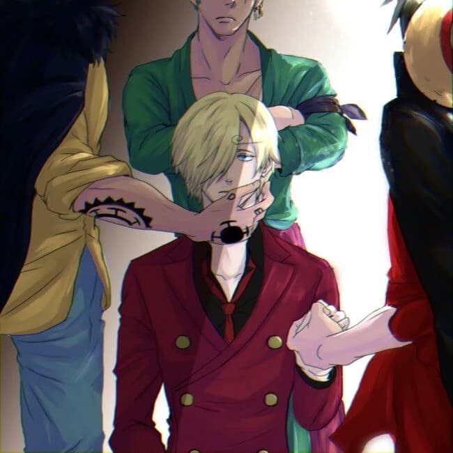 Amigos… o amantes? (Zoro x law x sanji x luffy) thumbnail