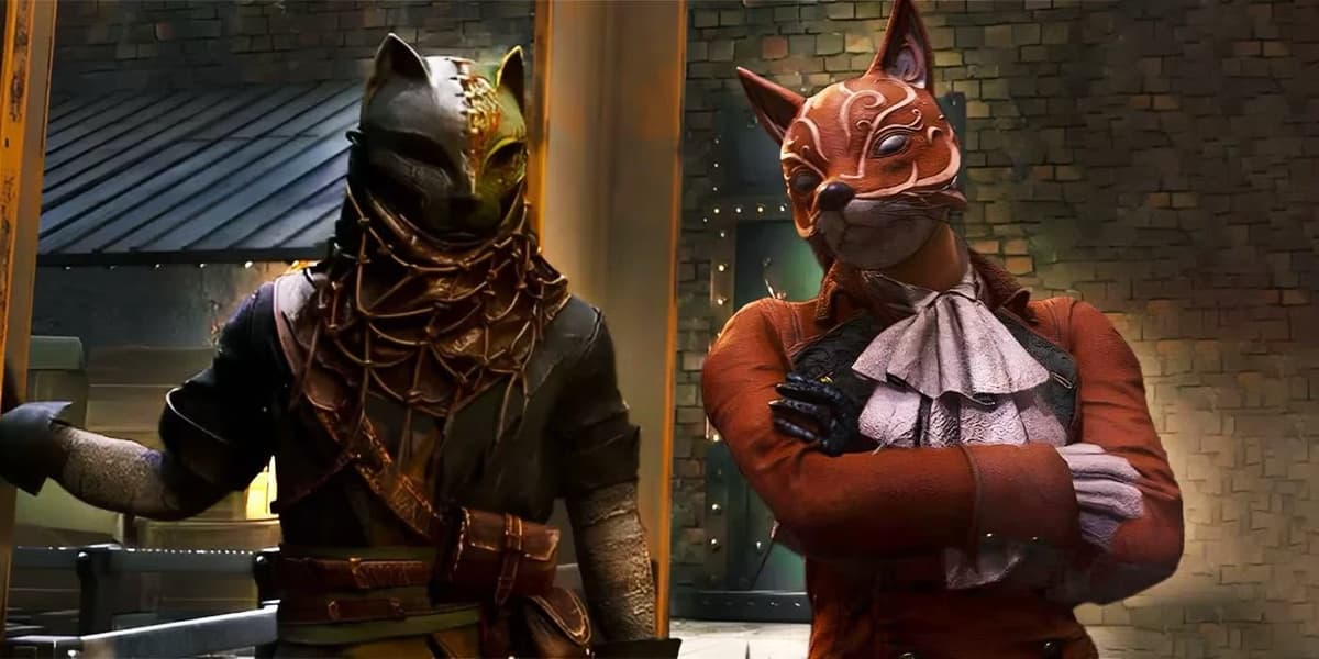 Red fox and black cat thumbnail