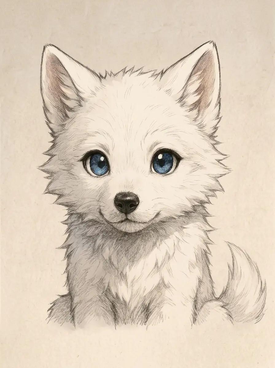 Sapphire (Female wolf-dog hybrid pup) thumbnail