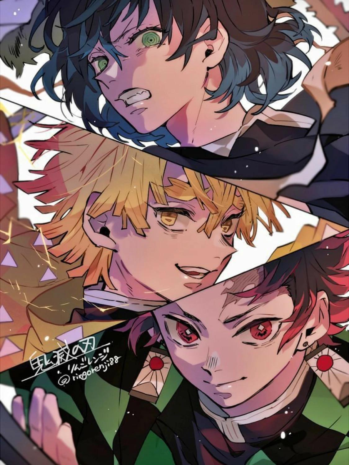 Kamaboko Squad- Inosuke, Zenitsu, and Tanjiro. thumbnail