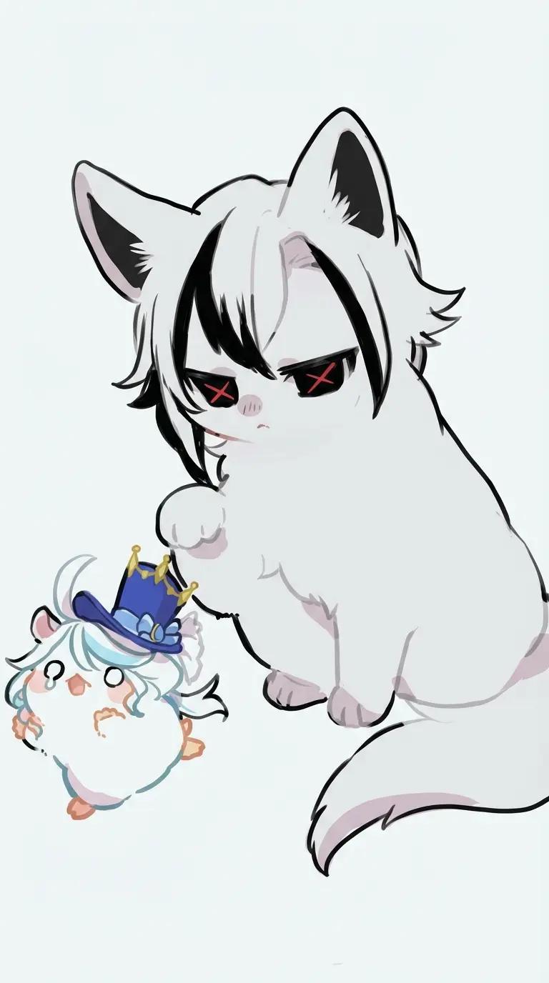 Harlequin cat thumbnail