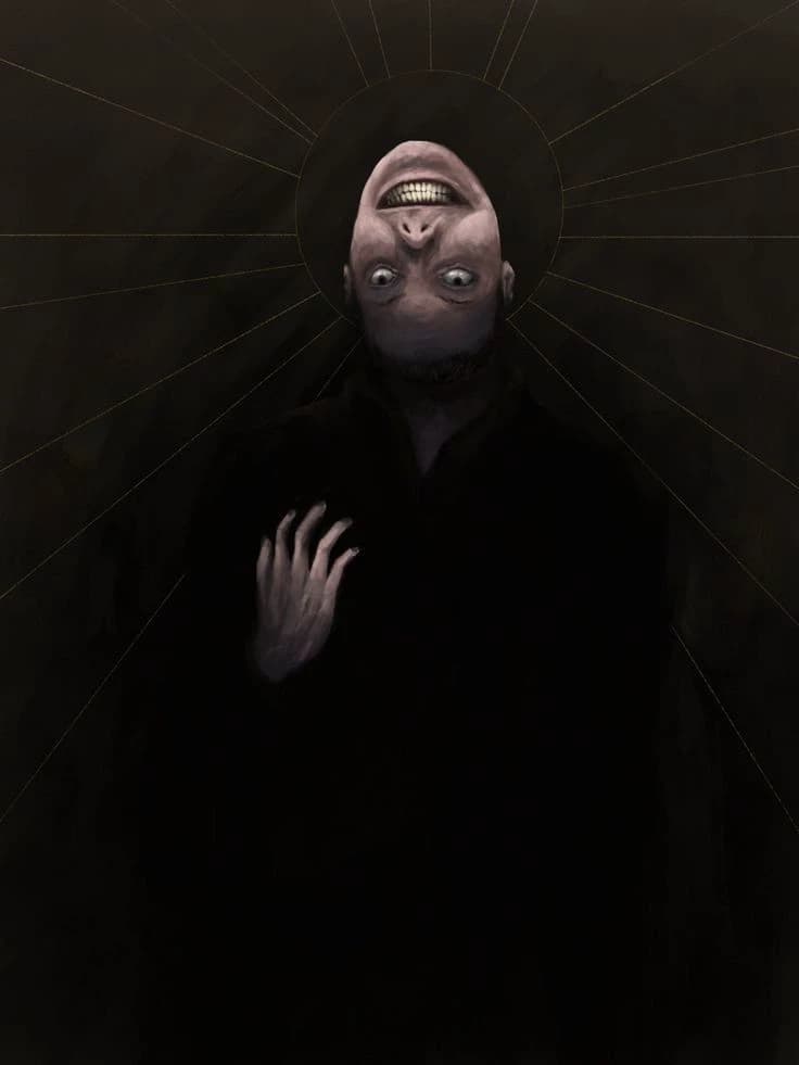The man with the upside down face (the man)  thumbnail