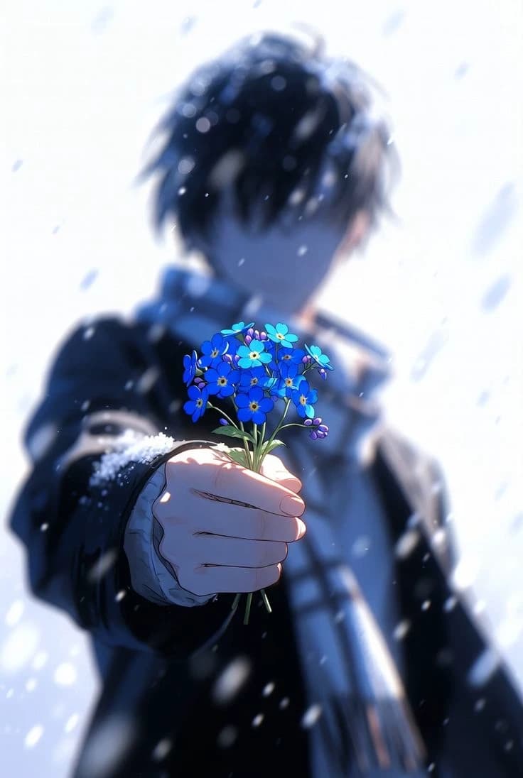 A snowfall, but with a Blue flower for you// BL thumbnail