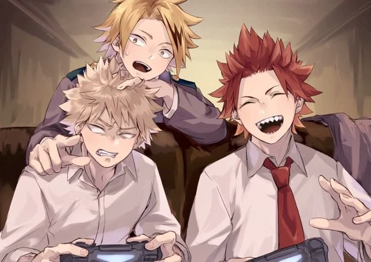 bakugo 💥 kirishima 🪨 kaminari ⚡ thumbnail
