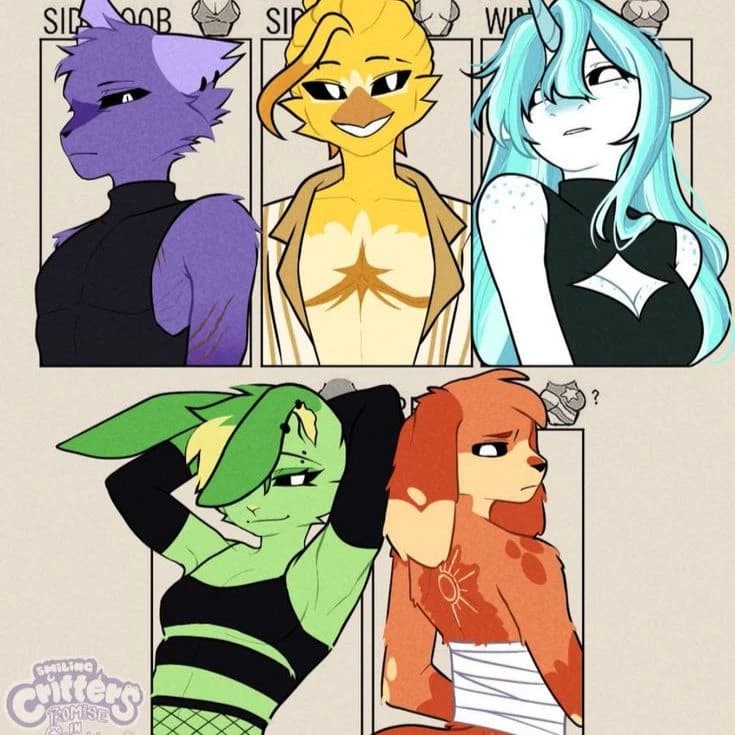 Smiling critters. Academia de Stands. thumbnail
