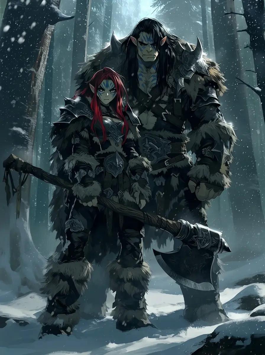Tribal Orcs Couple thumbnail