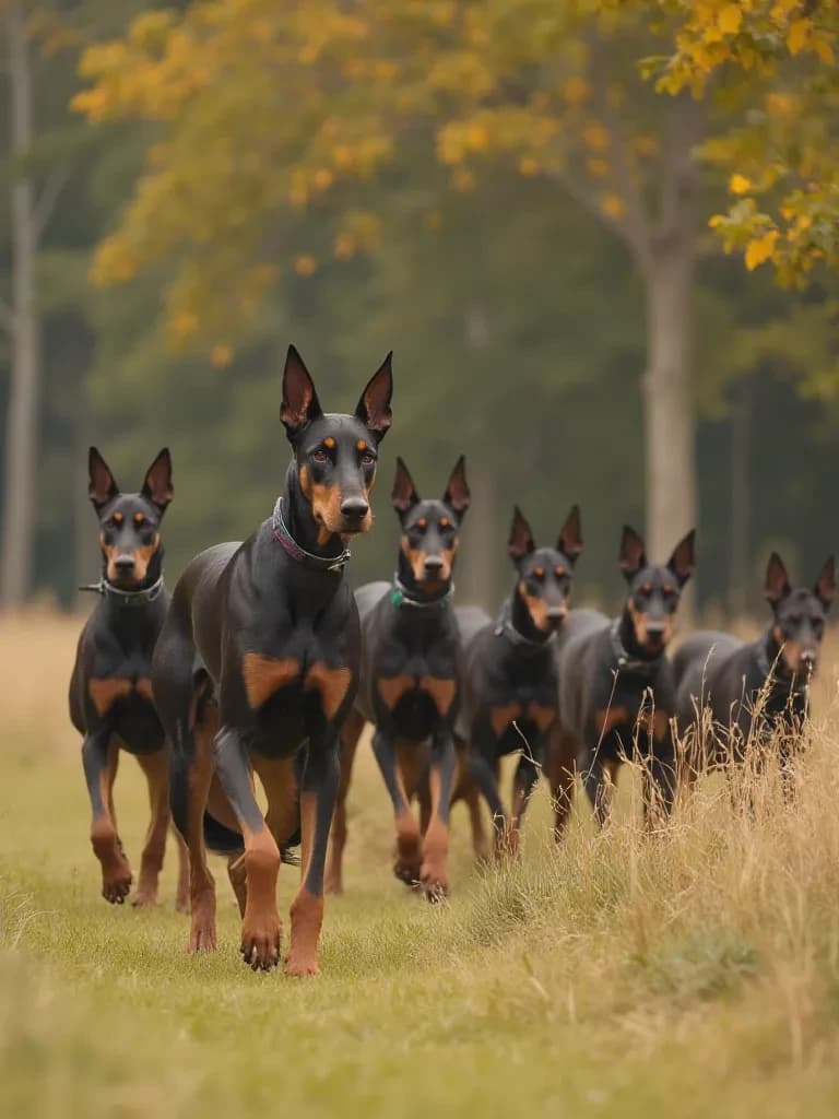 Doberman pack and only female thumbnail