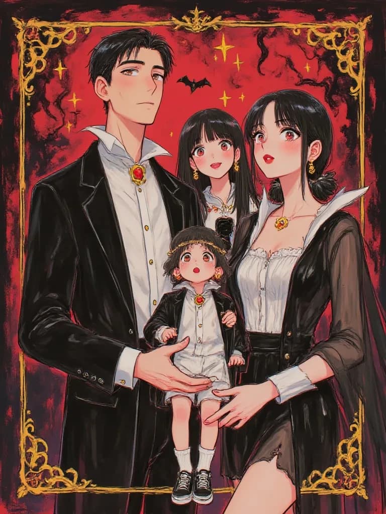 Very beautiful and gothic vampire family thumbnail