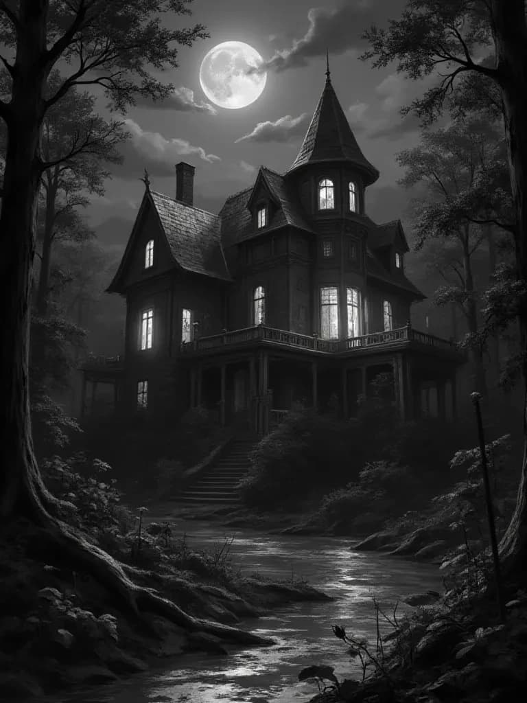 Mysterious abandoned mansion thumbnail