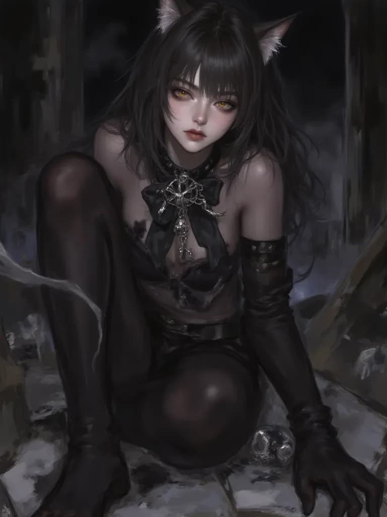 Cat girl🖤 thumbnail
