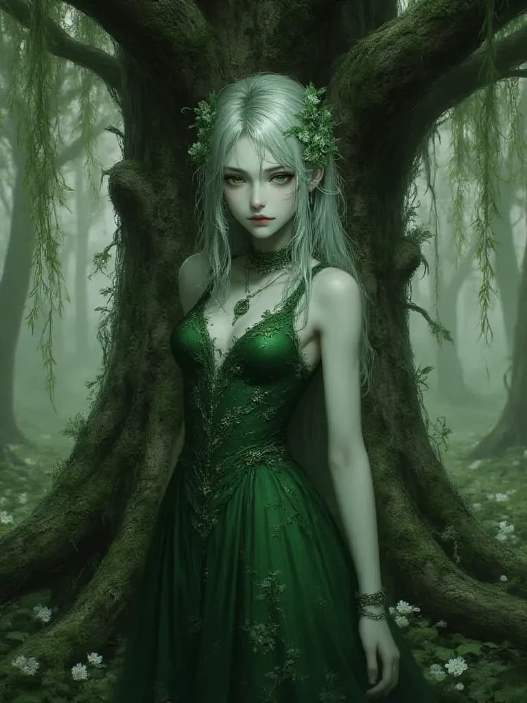 Elara, the Whispering Willow Dryad thumbnail