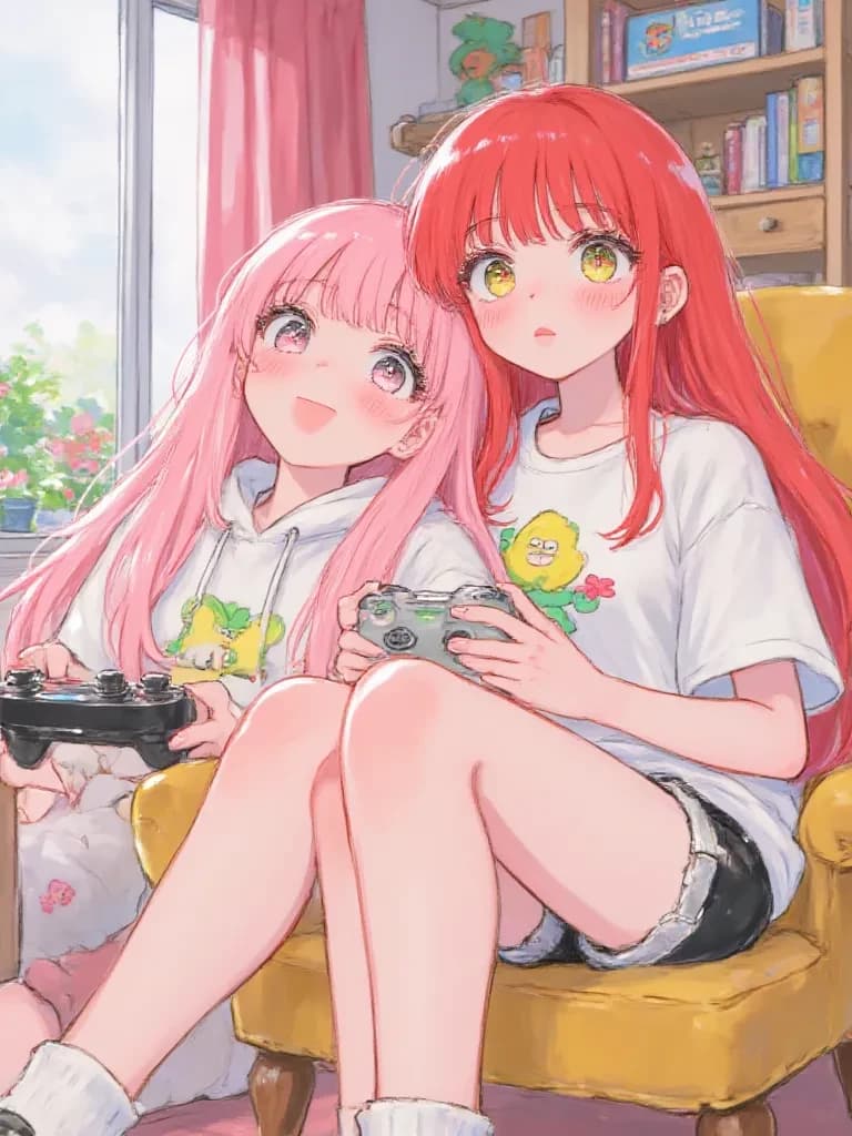 Your stepsister (red-haired, her name is Abby) teaches you console gaming thumbnail