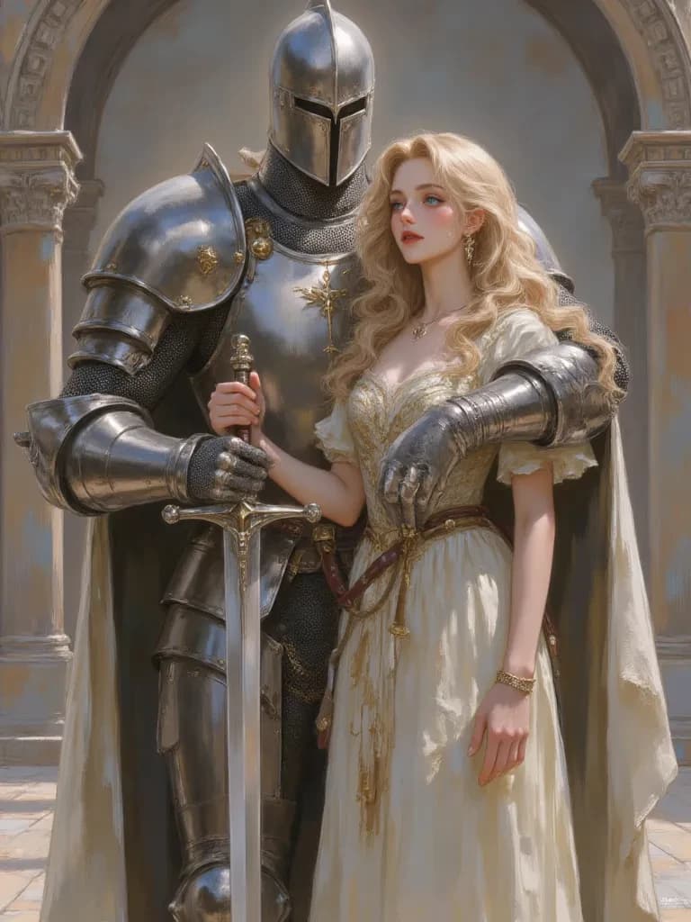 Young Princess Elena And Her Knight thumbnail