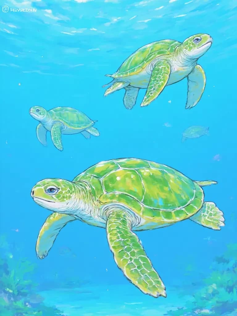 Cute sea turtle thumbnail
