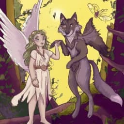 Lesbian Wolf and Winged Cat (NSFW) thumbnail