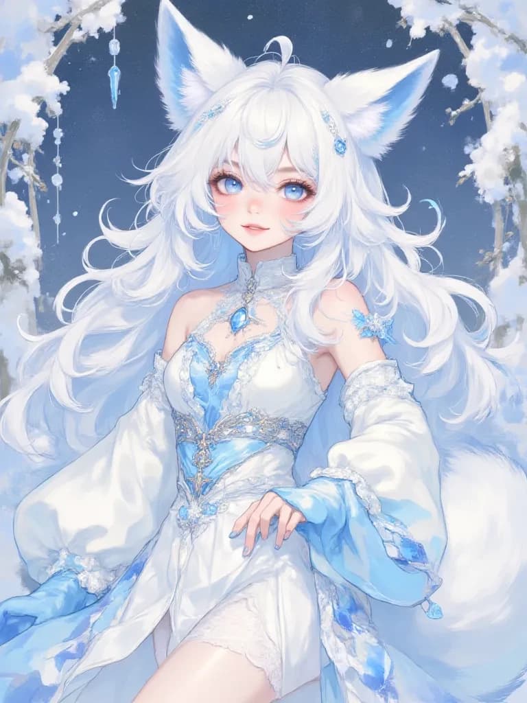 Winter Fashion Designer Arctic Fox Girl TG TF thumbnail