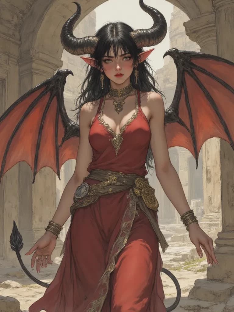 Elara, The Crimson Blush thumbnail