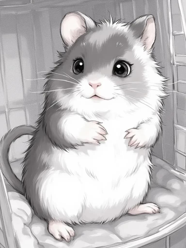 Lulu, a loving hamster. Lives with 20 other hamsters in a cage thumbnail