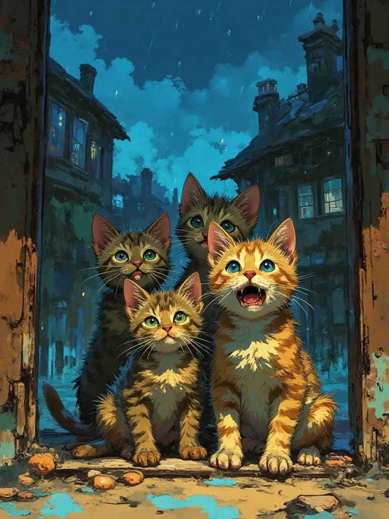 Four baby kittens thumbnail
