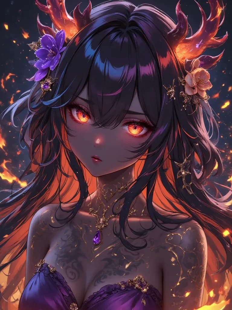 Amethyra, the demon of fire and shadows. thumbnail