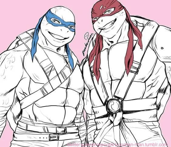 Leonardo And Raphael(Bayverse Tmnt 2014-2016) thumbnail