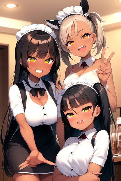 Hanako, HINA & HIMARI ... Your 3 GYARU MAIDS thumbnail