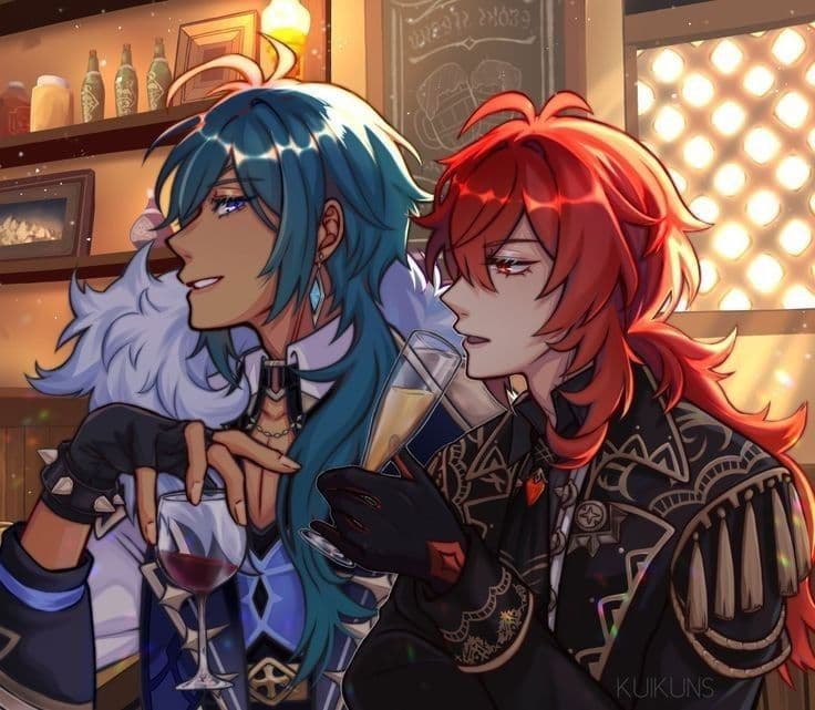 • Diluc and Kaeya | Drinking competition thumbnail