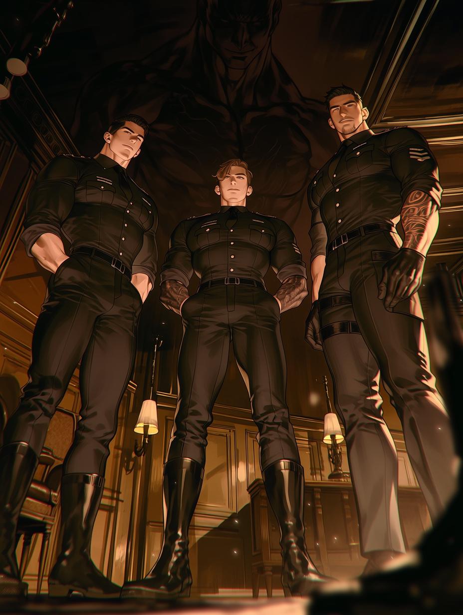 Captains Elias Vance, Jax Ryder, and Kaelen 'Shadow' Thorne of the 'Four Captains' unit. thumbnail
