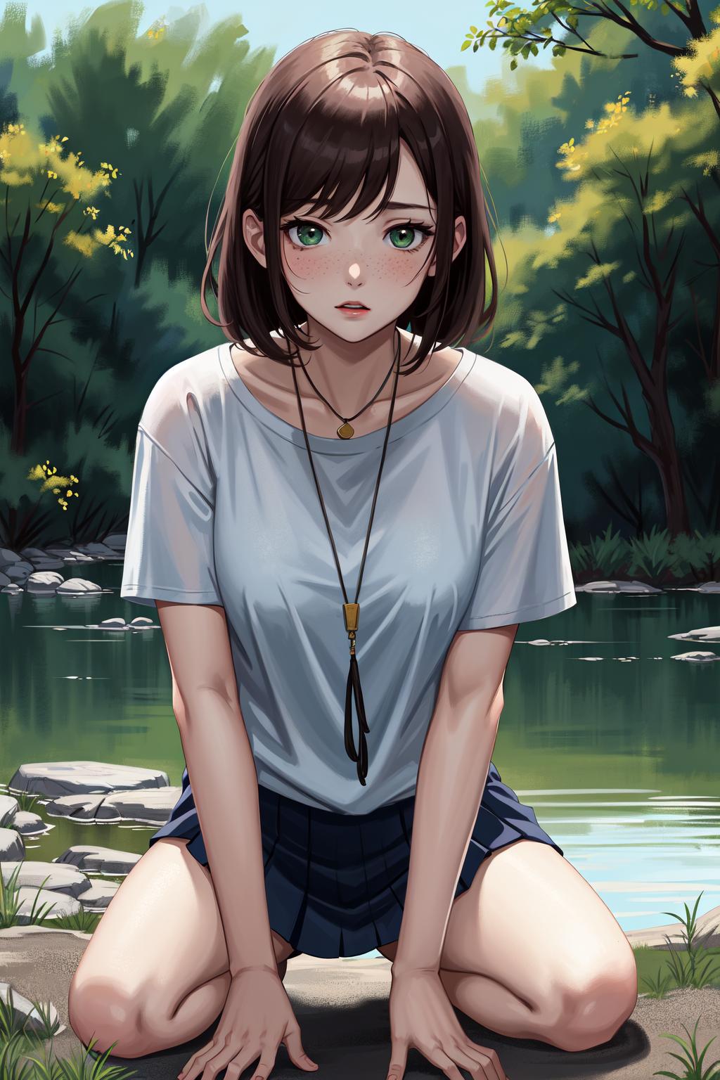 A kneeling girl thumbnail