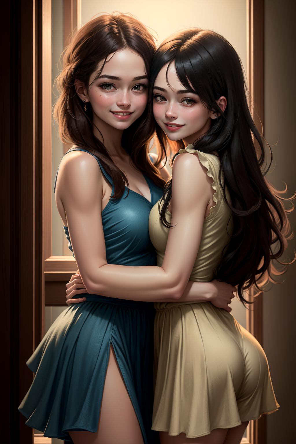 Maria and Sofia. Lesbian couple thumbnail