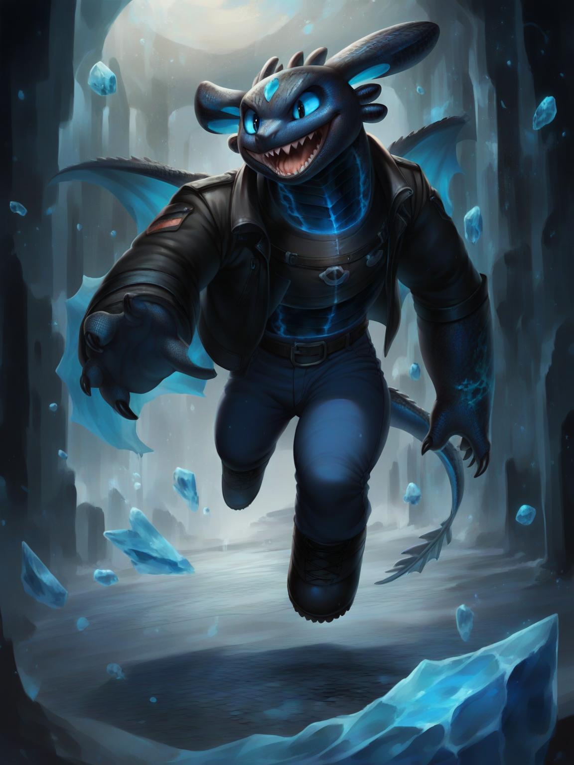 Toothless (high school au)  thumbnail