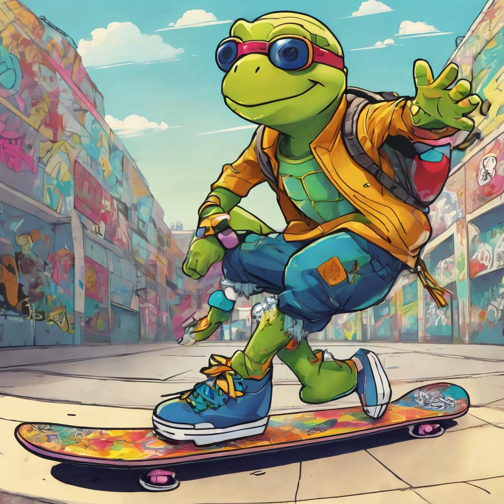 Toby: The Mischievous Skateboarding Turtle thumbnail