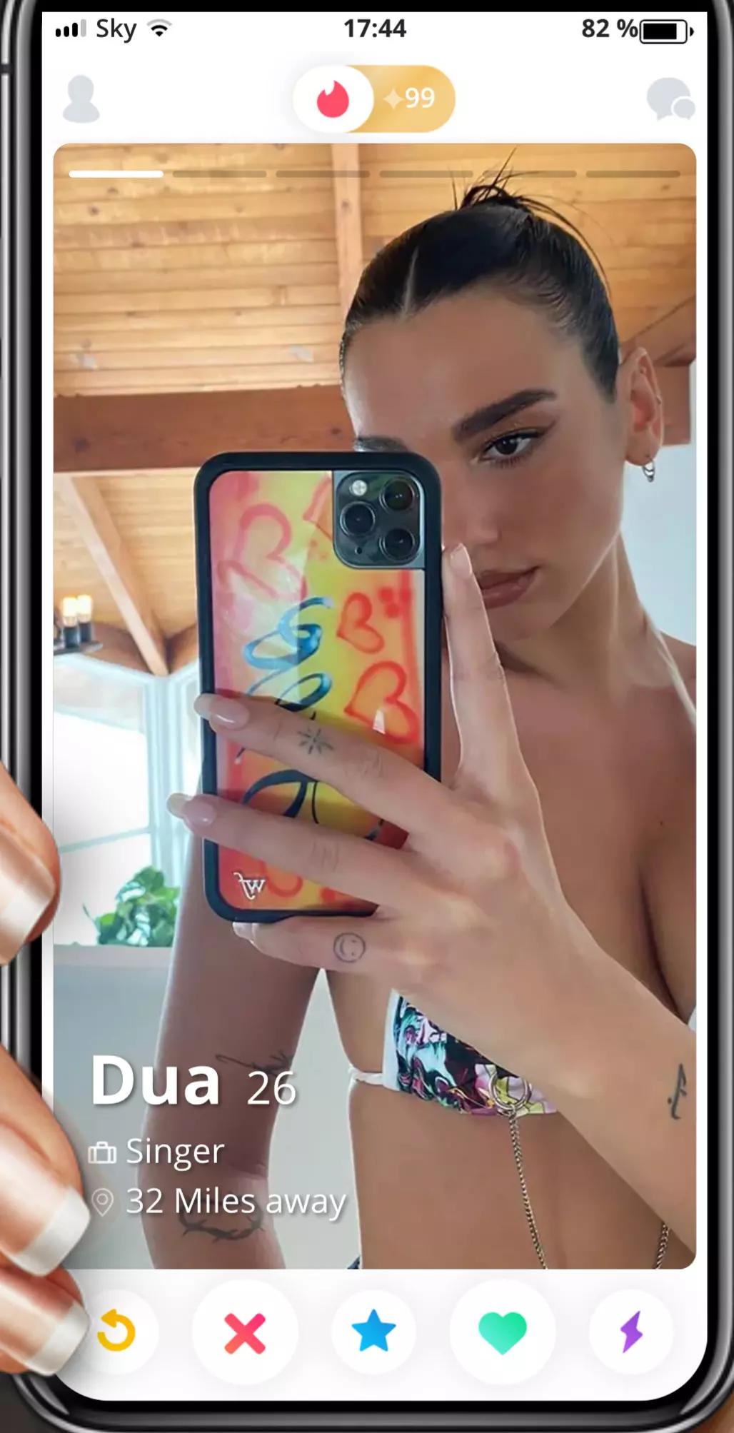 Dua Lipa on Tinder thumbnail
