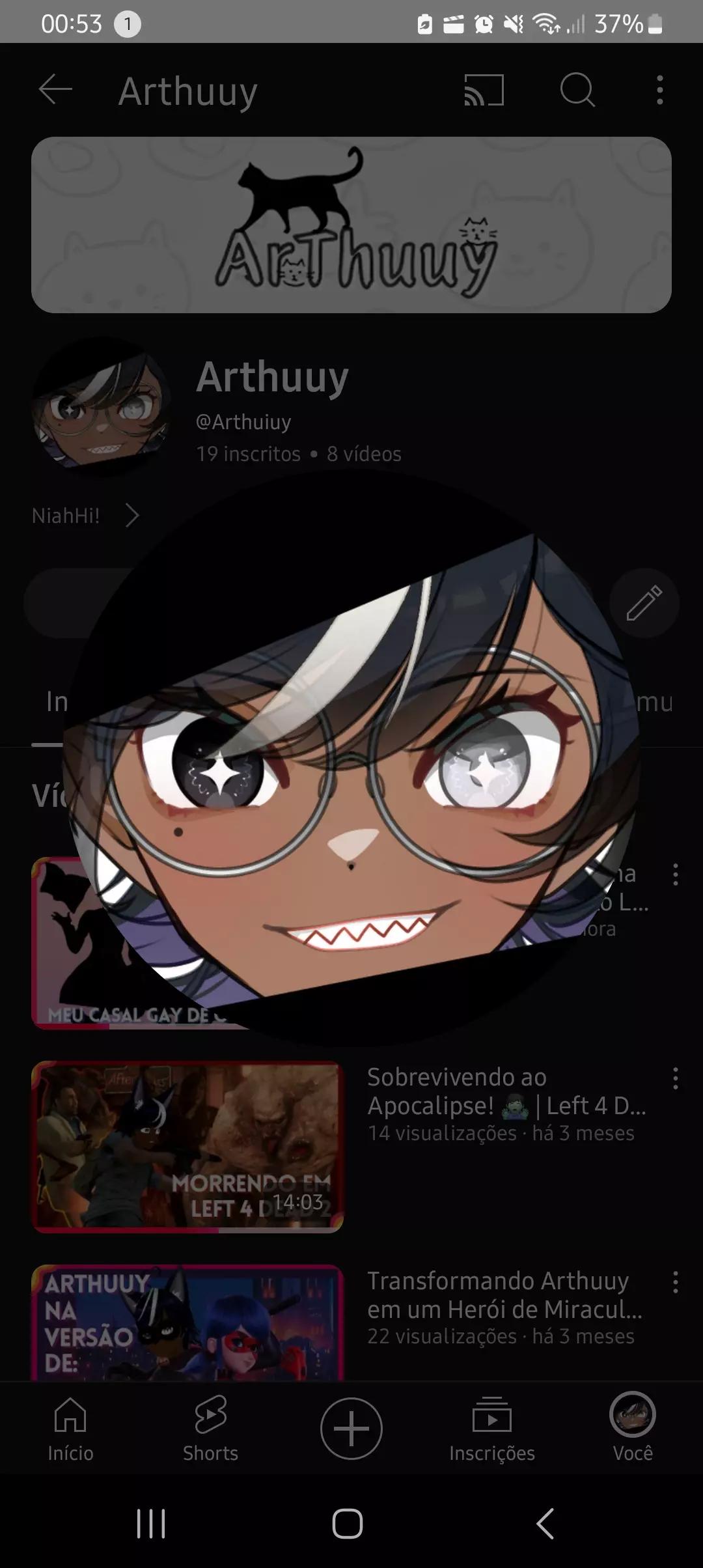 Arthuuy | Vtuber thumbnail