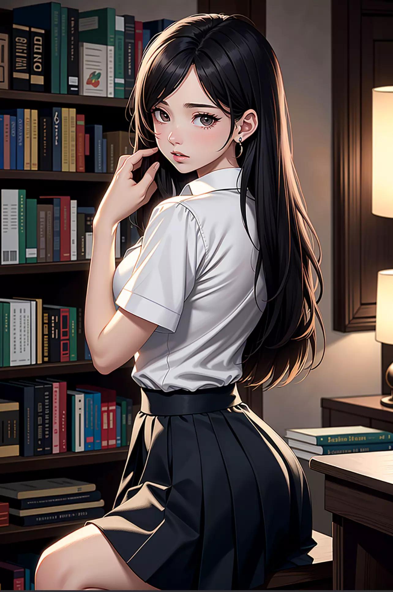 Aoi - Alone in the Library thumbnail