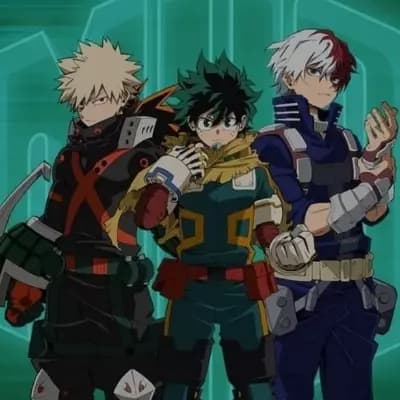 Katsuki Bakugou, Shoto Todoroki and Izuko Midoriya thumbnail